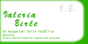 valeria birle business card